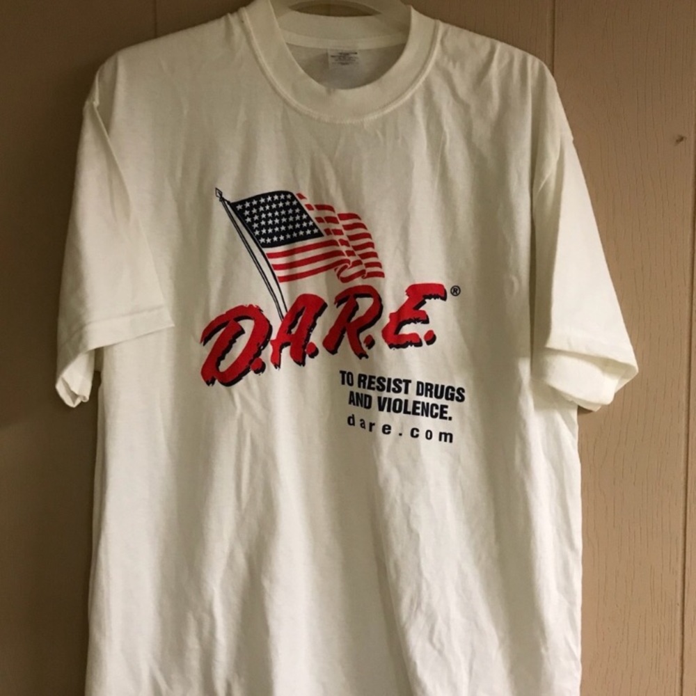 Vintage DARE T Shirt Drugs Tee USA School Rare